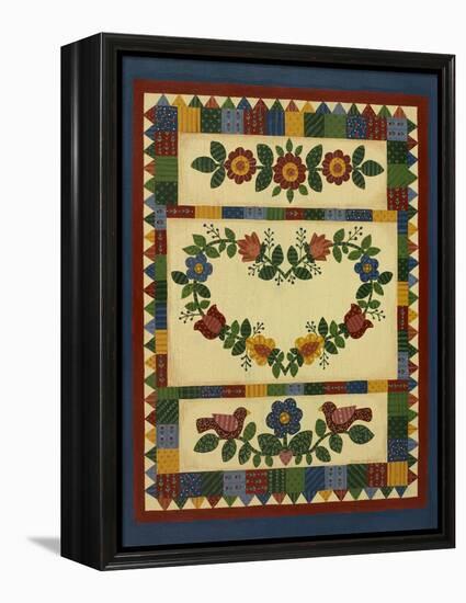 Flower Quilt 1-Debbie McMaster-Framed Premier Image Canvas