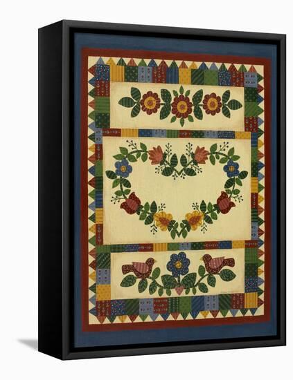 Flower Quilt 1-Debbie McMaster-Framed Premier Image Canvas