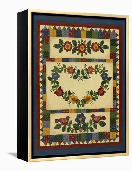 Flower Quilt 1-Debbie McMaster-Framed Premier Image Canvas