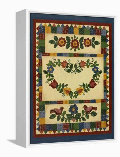 Flower Quilt 1-Debbie McMaster-Framed Premier Image Canvas