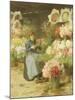 Flower Seller Behind the Madelaine Church-Victor Gabriel Gilbert-Mounted Premium Giclee Print