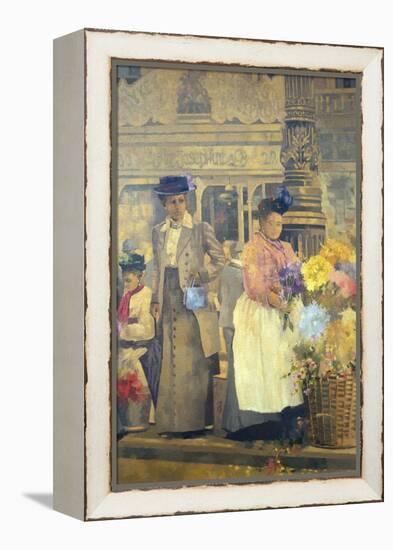 Flower Seller, London-Peter Miller-Framed Premier Image Canvas