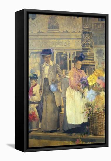 Flower Seller, London-Peter Miller-Framed Premier Image Canvas