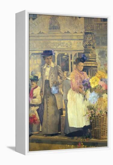 Flower Seller, London-Peter Miller-Framed Premier Image Canvas