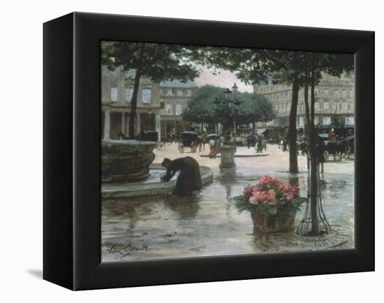 Flower Seller near the Louvre, Paris-Victor Gilbert-Framed Premier Image Canvas