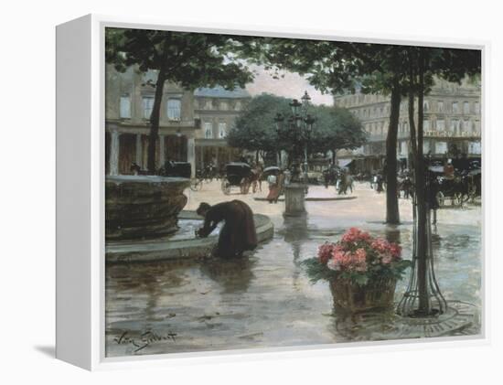 Flower Seller near the Louvre, Paris-Victor Gilbert-Framed Premier Image Canvas