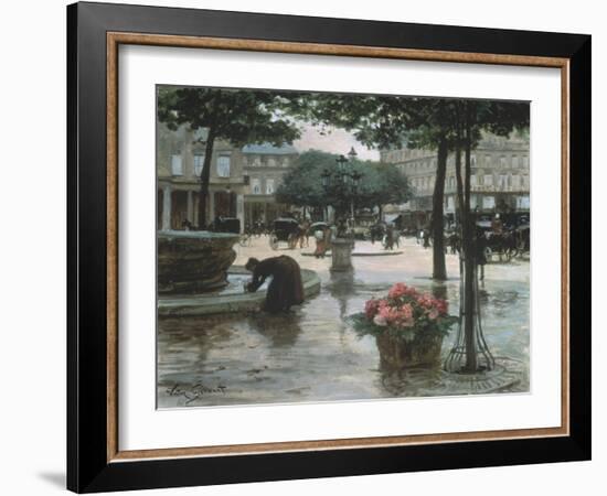 Flower Seller near the Louvre, Paris-Victor Gilbert-Framed Giclee Print