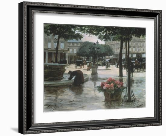 Flower Seller near the Louvre, Paris-Victor Gilbert-Framed Giclee Print