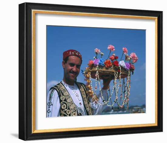 Flower Seller, Tunisia-null-Framed Art Print