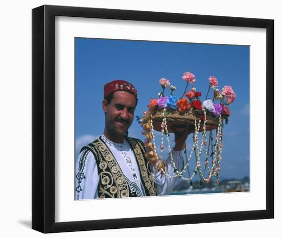 Flower Seller, Tunisia-null-Framed Art Print