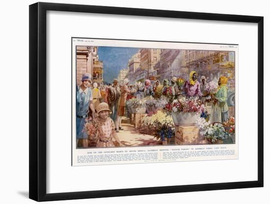 Flower Sellers - Cape Town, South Africa-null-Framed Art Print