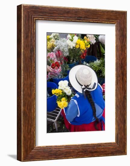 Flower Sellers, Cueneca, Ecuador-Peter Adams-Framed Photographic Print