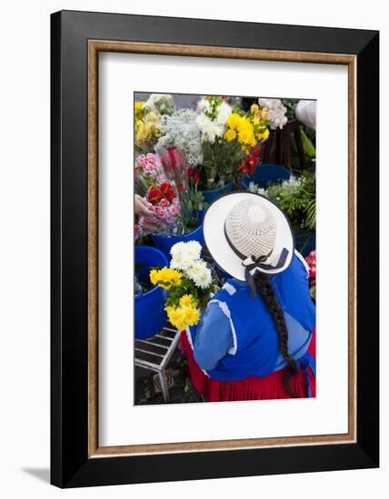 Flower Sellers, Cueneca, Ecuador-Peter Adams-Framed Photographic Print