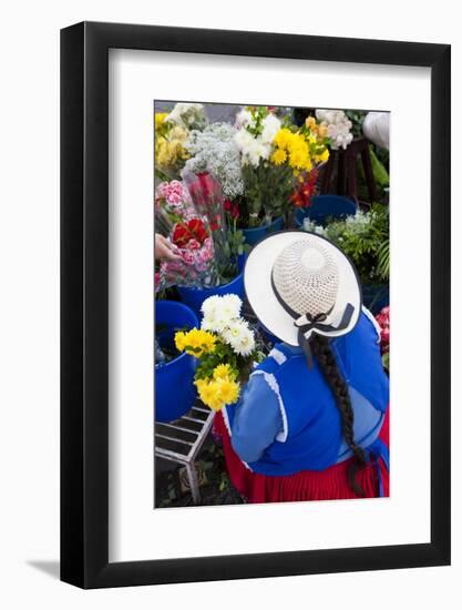 Flower Sellers, Cueneca, Ecuador-Peter Adams-Framed Photographic Print