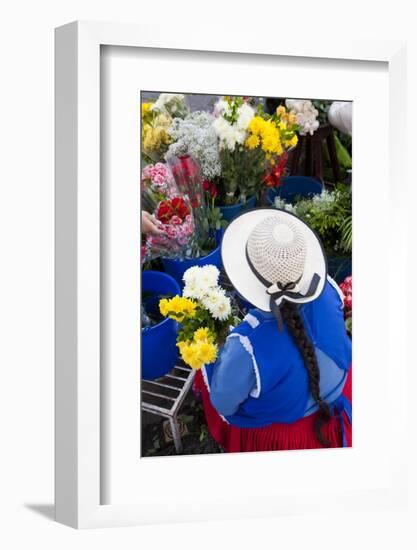 Flower Sellers, Cueneca, Ecuador-Peter Adams-Framed Photographic Print