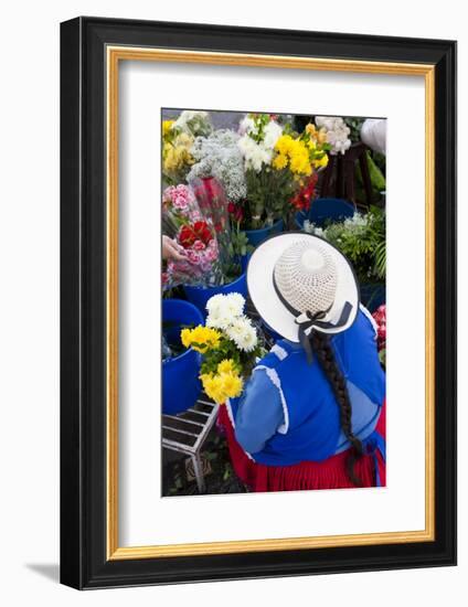 Flower Sellers, Cueneca, Ecuador-Peter Adams-Framed Photographic Print