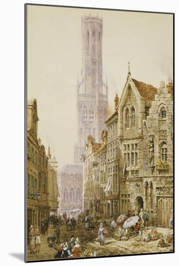 Flower Sellers in Bruges-Louise J. Rayner-Mounted Giclee Print