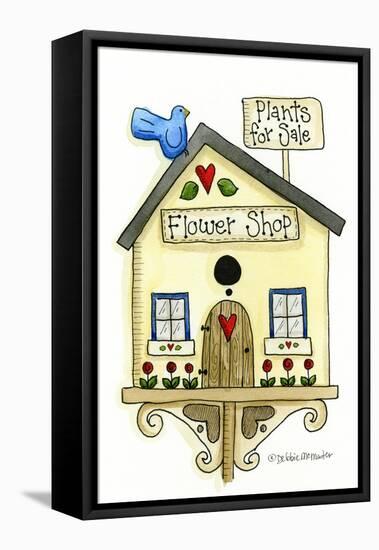 Flower Shop Birdhouse-Debbie McMaster-Framed Premier Image Canvas