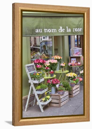 Flower Shop In Paris-Cora Niele-Framed Premier Image Canvas