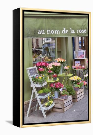 Flower Shop In Paris-Cora Niele-Framed Premier Image Canvas