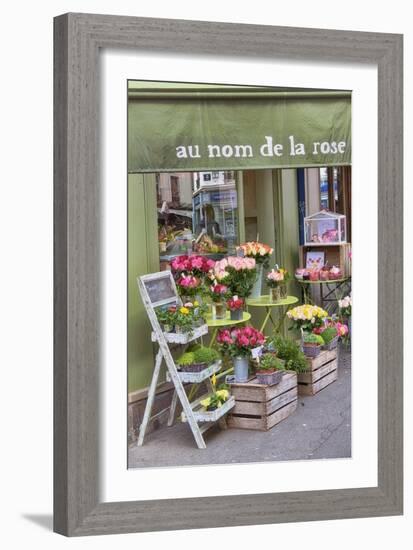 Flower Shop In Paris-Cora Niele-Framed Giclee Print