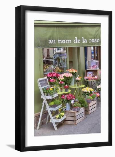 Flower Shop In Paris-Cora Niele-Framed Giclee Print