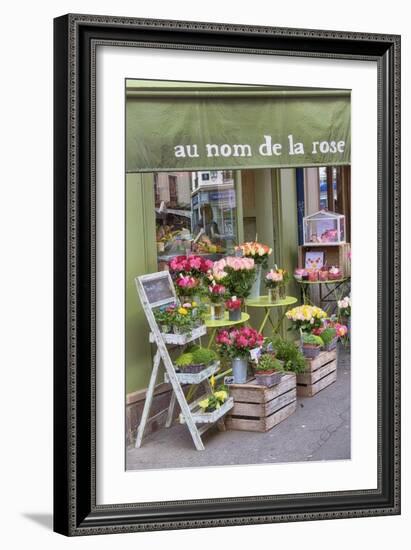 Flower Shop In Paris-Cora Niele-Framed Giclee Print