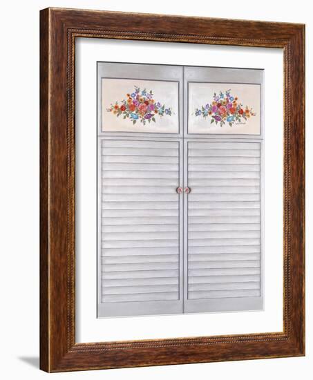 Flower Shutters-Judy Mastrangelo-Framed Giclee Print