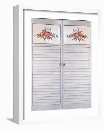 Flower Shutters-Judy Mastrangelo-Framed Giclee Print