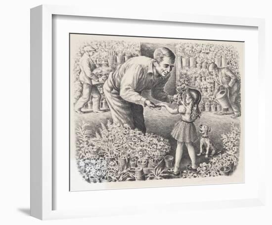 Flower Stand-Lionel S^ Reiss-Framed Collectable Print