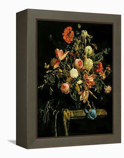 Flower Still Life, 1706-Jan van Huysum-Framed Premier Image Canvas