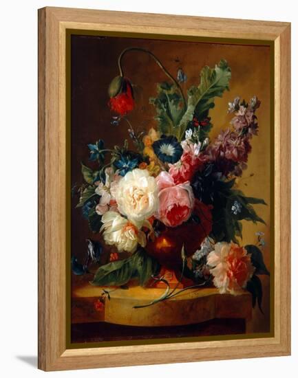 Flower Still-Life, 1740-Jan van Huysum-Framed Premier Image Canvas