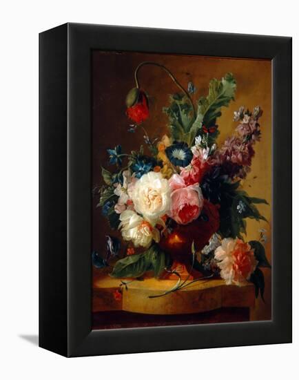 Flower Still-Life, 1740-Jan van Huysum-Framed Premier Image Canvas