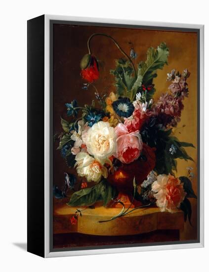 Flower Still-Life, 1740-Jan van Huysum-Framed Premier Image Canvas