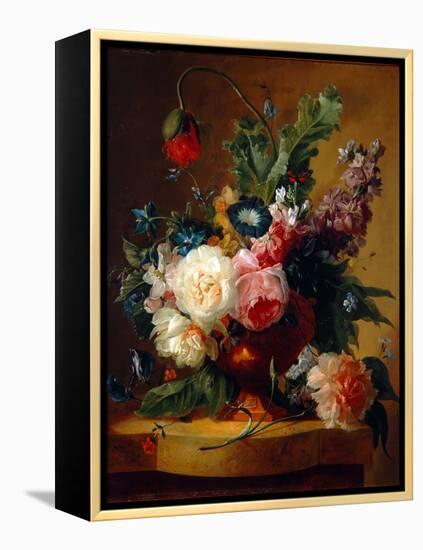 Flower Still-Life, 1740-Jan van Huysum-Framed Premier Image Canvas