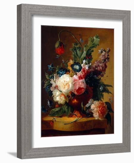 Flower Still-Life, 1740-Jan van Huysum-Framed Giclee Print