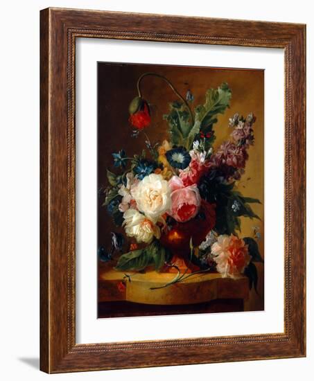 Flower Still-Life, 1740-Jan van Huysum-Framed Giclee Print