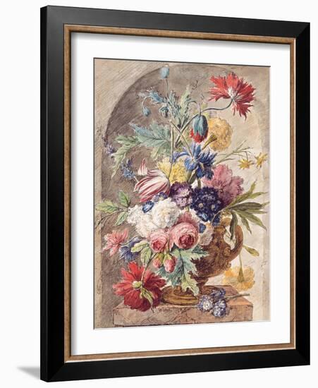 Flower Still Life, Ca 1734-Jan Van Der Heyden-Framed Giclee Print