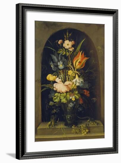 Flower Still Life in a Niche, 1627-Rogier van der Weyden-Framed Giclee Print