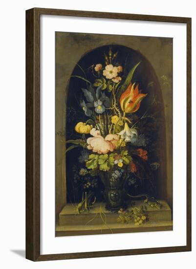 Flower Still Life in a Niche, 1627-Rogier van der Weyden-Framed Giclee Print