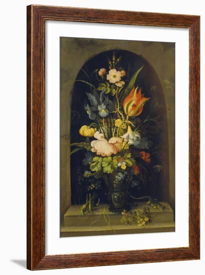 Flower Still Life in a Niche, 1627-Rogier van der Weyden-Framed Giclee Print