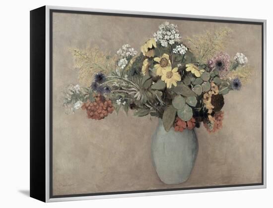 Flower Still Life No.2-Odilon Redon-Framed Premier Image Canvas