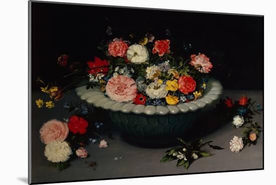 Flower Still Life (Oil on Panel)-Jan the Younger Brueghel-Mounted Giclee Print