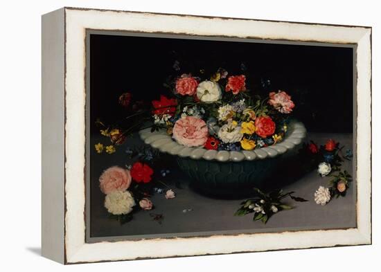 Flower Still Life (Oil on Panel)-Jan the Younger Brueghel-Framed Premier Image Canvas