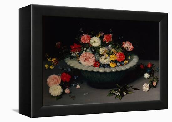 Flower Still Life (Oil on Panel)-Jan the Younger Brueghel-Framed Premier Image Canvas