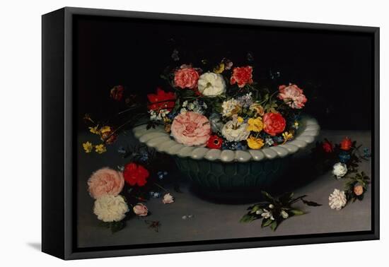 Flower Still Life (Oil on Panel)-Jan the Younger Brueghel-Framed Premier Image Canvas