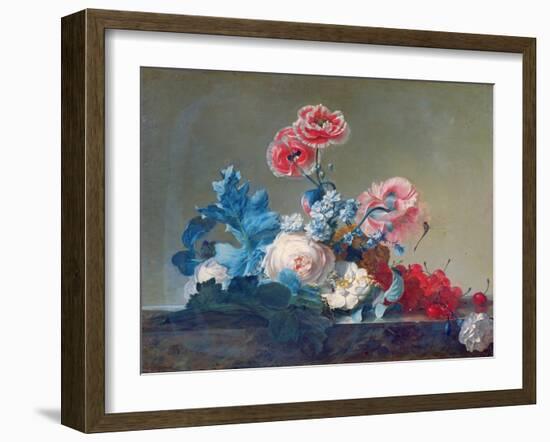 Flower Study (Oil on Canvas)-Jean Jacques Bachelier-Framed Giclee Print