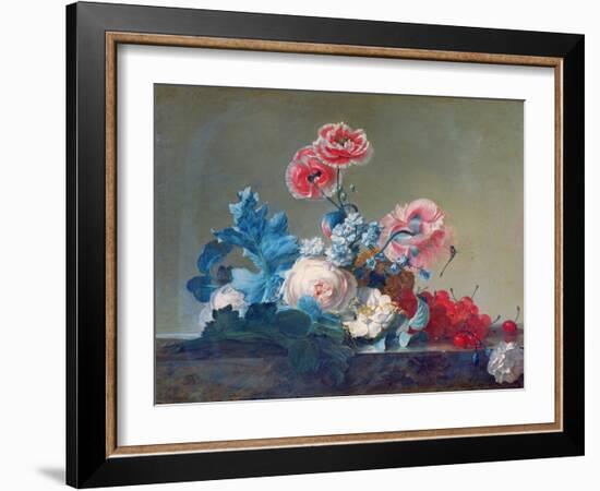 Flower Study (Oil on Canvas)-Jean Jacques Bachelier-Framed Giclee Print