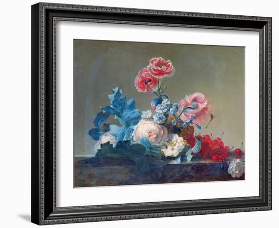 Flower Study (Oil on Canvas)-Jean Jacques Bachelier-Framed Giclee Print