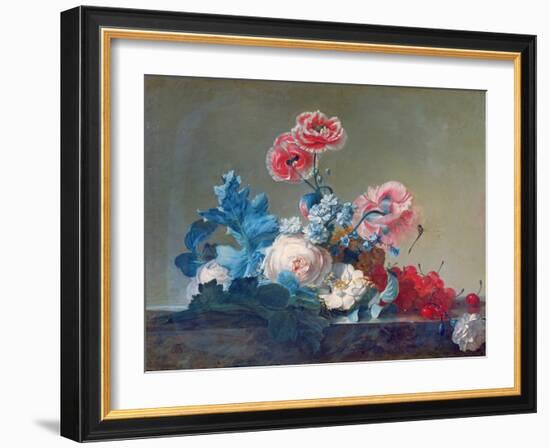 Flower Study (Oil on Canvas)-Jean Jacques Bachelier-Framed Giclee Print